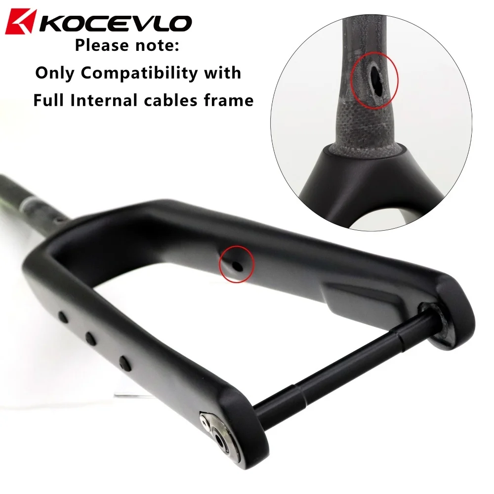 KOCEVLO GF07 Gravel-Gabel aus Carbonfaser, konisch zulaufende Gravel-Fahrrad-Vordergabel, Fahrradgabel 700C x 55C, Steckachse 12x100mm – Detail 4