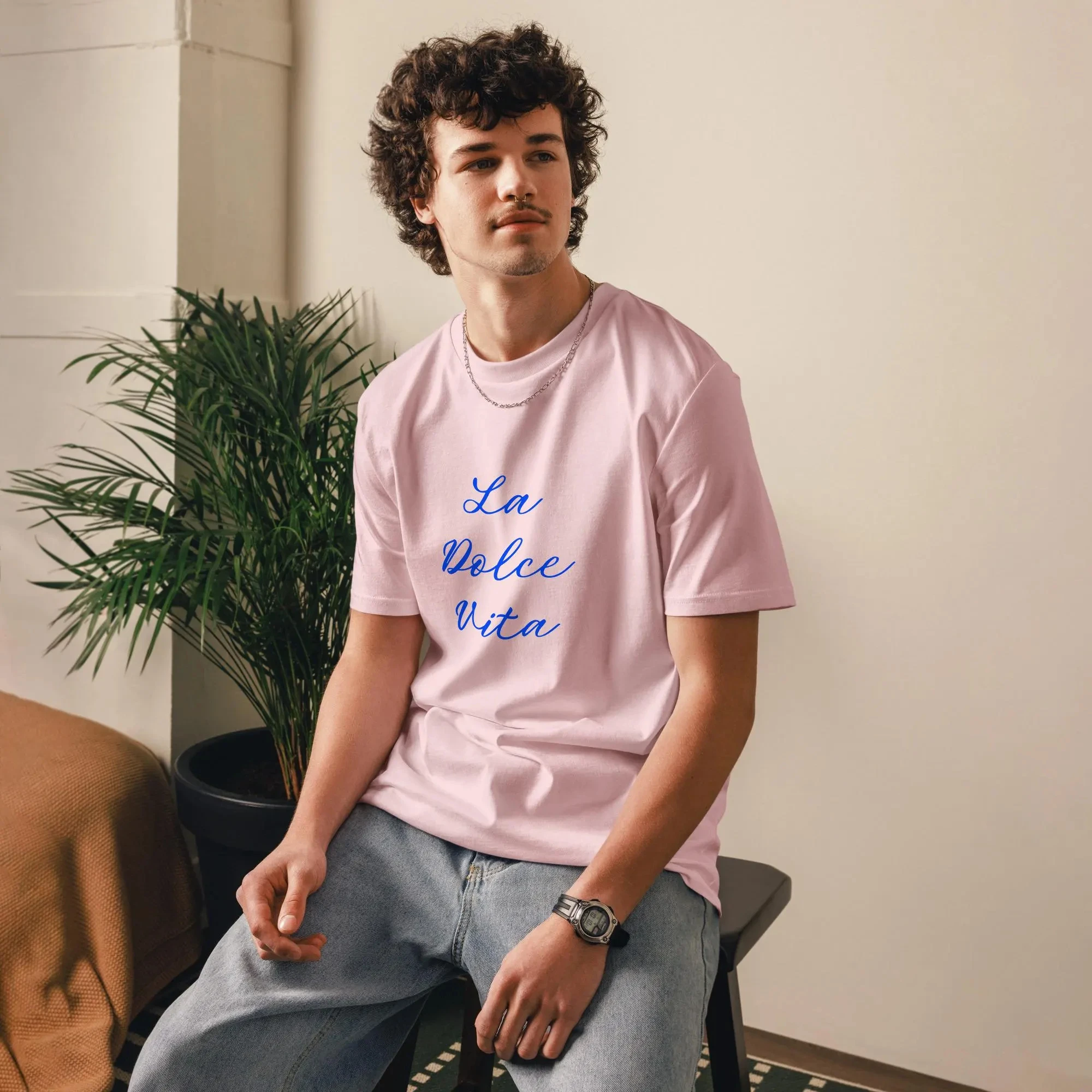 La Dolce Vita T-Shirt | Italian Quote Organic Cotton Unisex Tee | Travel Lifestyle Shirt High-quality Fashionable Trendy Casual
