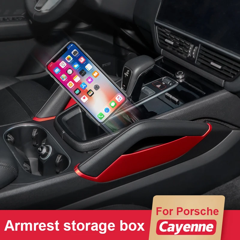 

For Porsche Cayenne 2018 2019 2020 2021 2022 2023 2024 ABS Car Central Control Armrest Storage Box Interior Modification