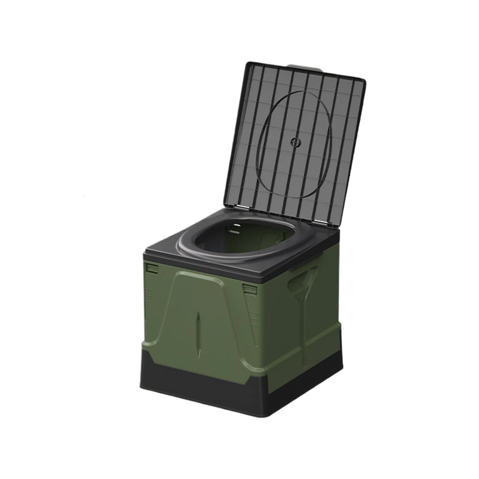 Easy Install Camping Toilet For Outdoor Adventures Soft Seat Portable Toilet For Camping Durable Black gray