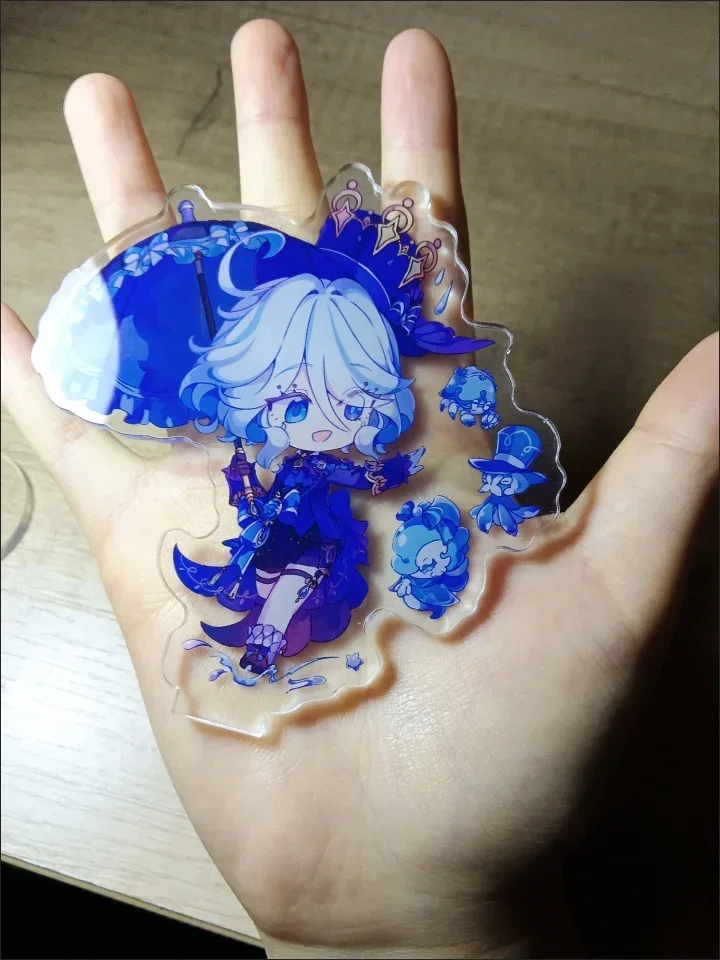 Anime Genshin Impact 9cm Cute Acrylic Figure Stand Model Plate DIY Desk Decor Standing Sign Collection Ornaments For Fans Gifts