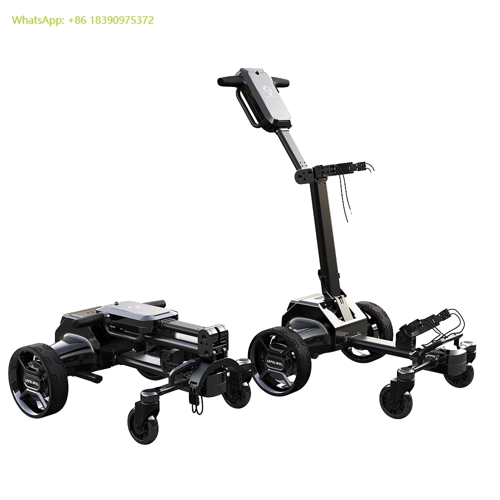 

Electric Golf Cart with Remote Control, Auto-Follow Golf Push Cart Caddy, All Terrain Foldable Portable Trolley Golf Cart
