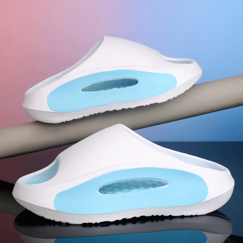 

Мужские удобные тапочки из ЭВА — нескользящие повседневные пляжные шлепанцы на толстой подошве