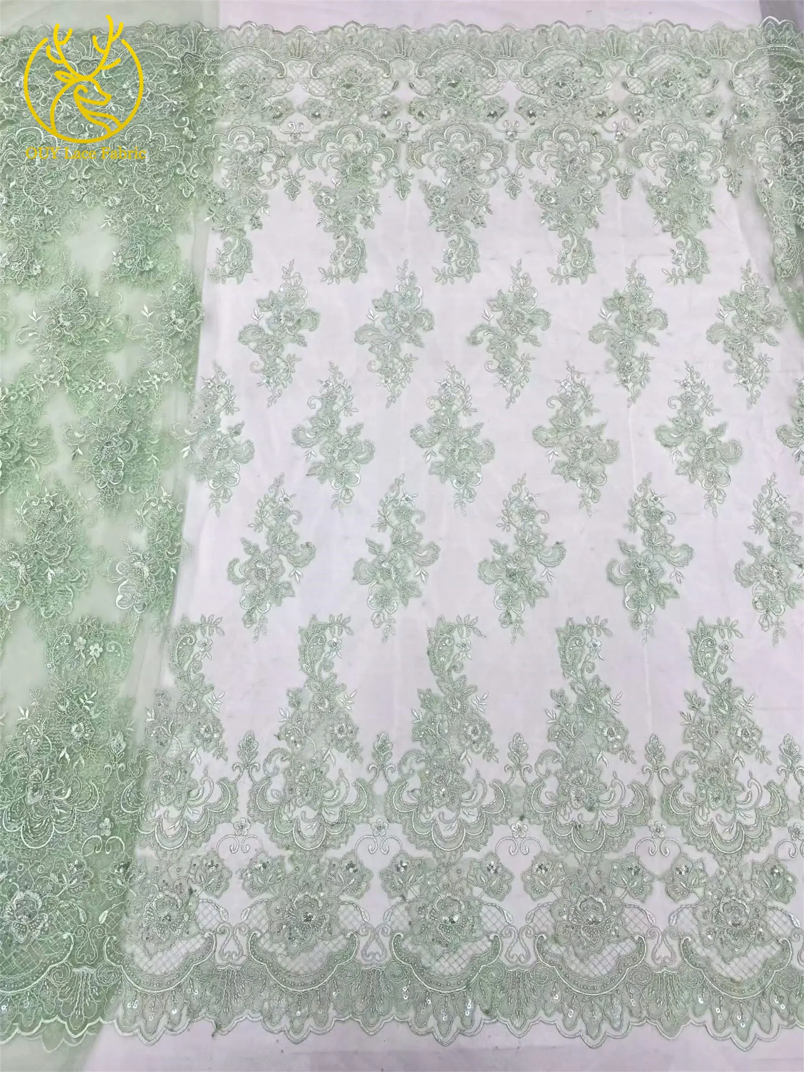 Neuer Stil Pailletten Perlen Stickerei Tüll Spitze Hochwertiger Französischer Netzstoff für 2026 Nigerianisches Braut-Abendkleid Nähen – Detail 17