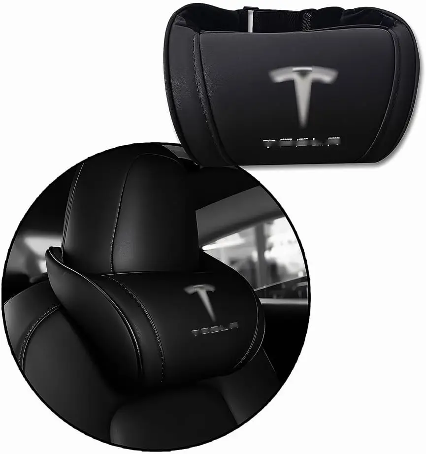 

Memory Foam Car Headrest Neck Pillow Ergonomic Design for Driving Fatigue Relief Compatible with Tesla Models