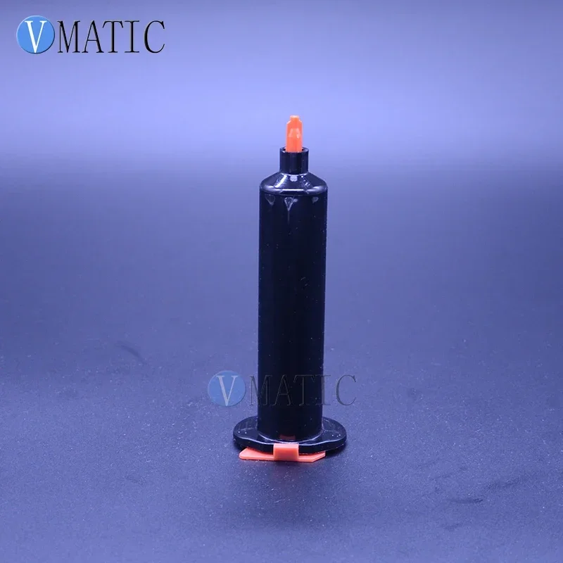 Free Shipping 10cc/ 10ml Black Luer Lock UV Pneumatic Syringe Barrel With Orange Cap / Stopper Piston End Cover No Glue Inside