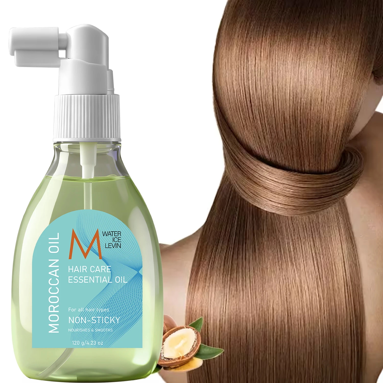 

Марокканское масло для волос 120 г с коллагеном и ниацинамидом - нежирное, питательное, разглаживающее эфирное масло для ухода за волосами, розмарин