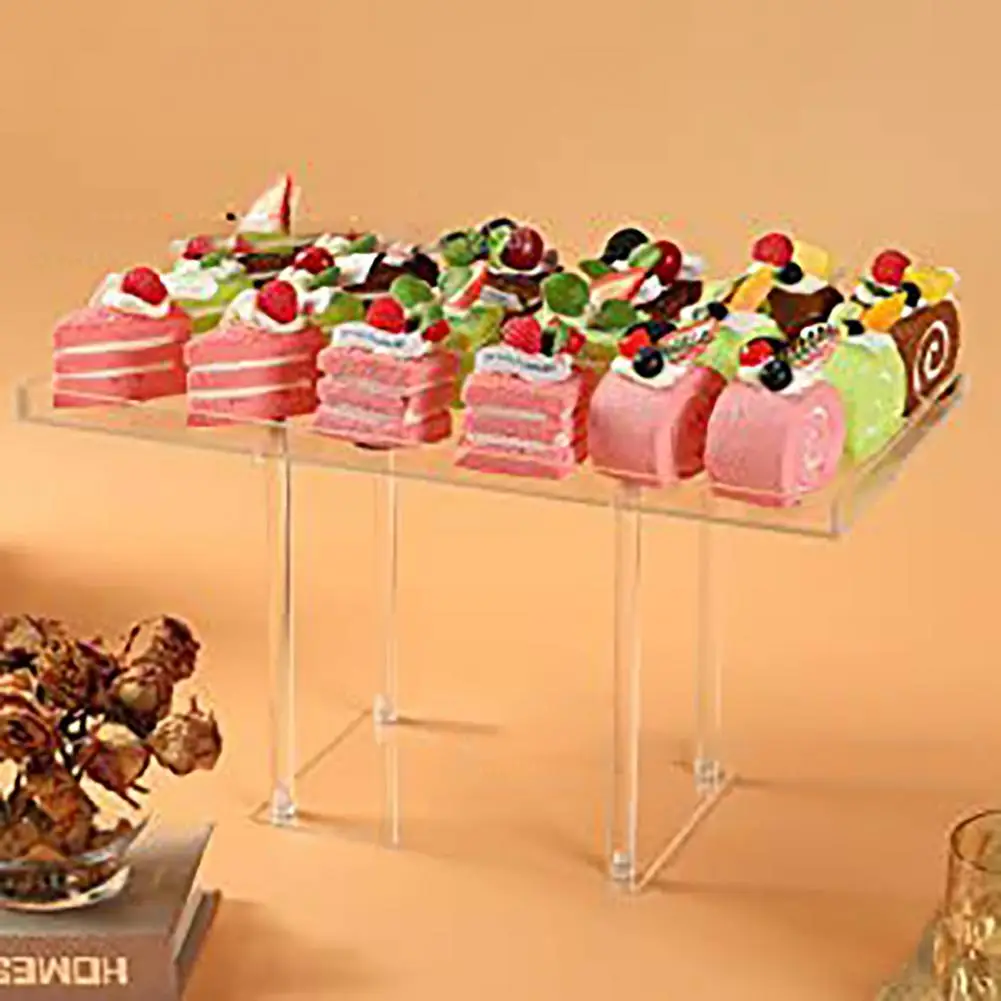 Easy Assembly Dessert Stand Elegant Tiered Cupcake Dessert Table Display Set for Parties Events Transparent Pastry Food Treat