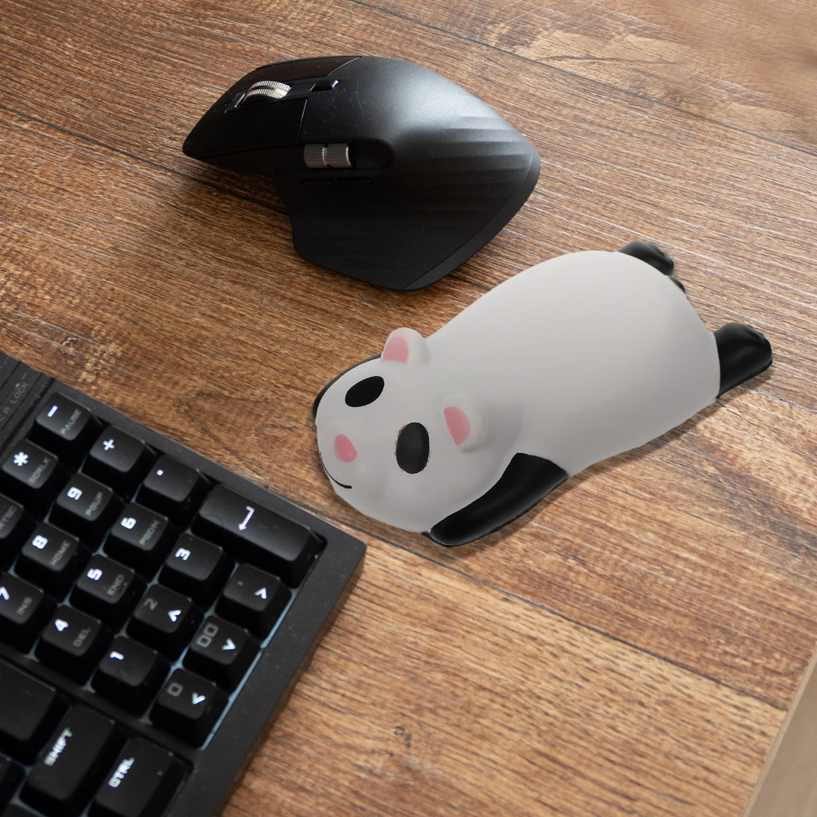 

Panda Shaped Mouse Pad Wrist Rest Cartoon Cute Non Slip Gaming Hand Support PU Material Home Office Coffee Shop Cafe