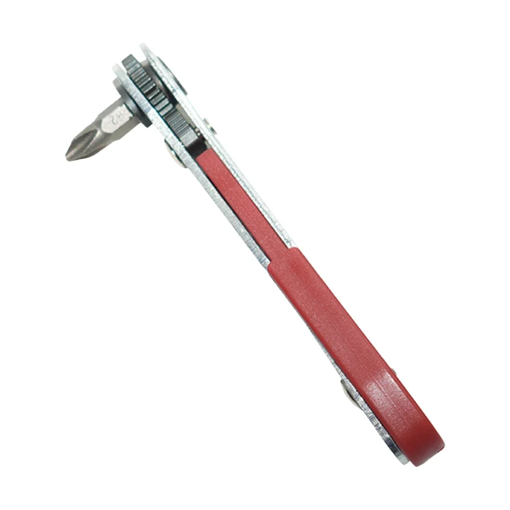 1pc Multifunctional Two-way Ratchet Wrench Screwdriver Chrome Vanadium Steel Cross Screwdriver Slotted Hand Tools