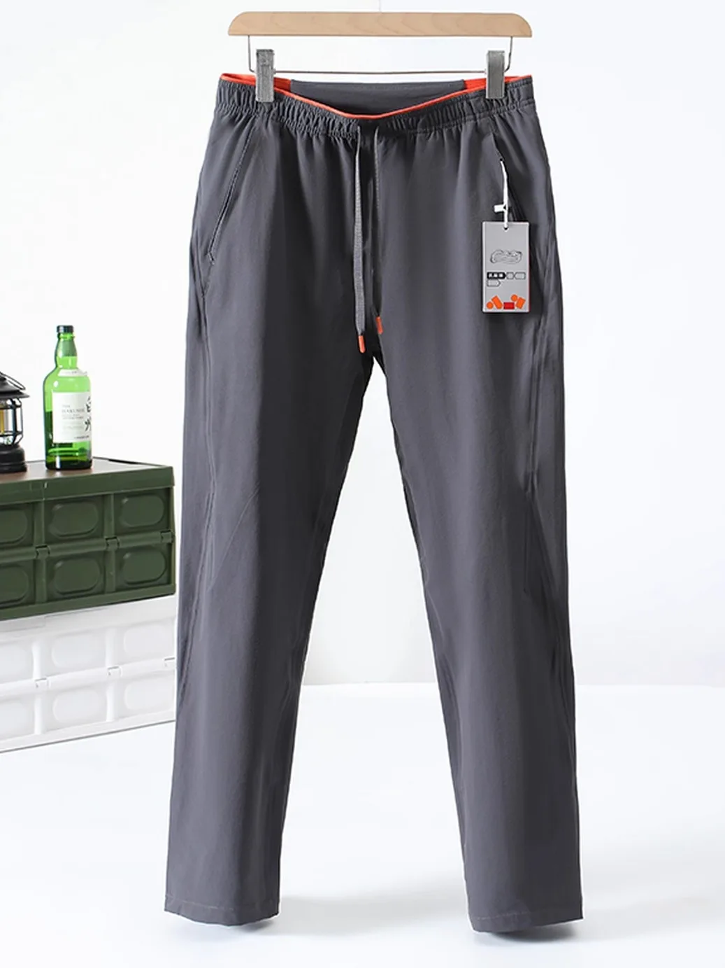 

Новые усовершенствованные мужские повседневные брюки для активного отдыха, эластичные, водонепроницаемые, спортивные, свободного прямого кроя, весна-осень, из нейлона и полиэстера