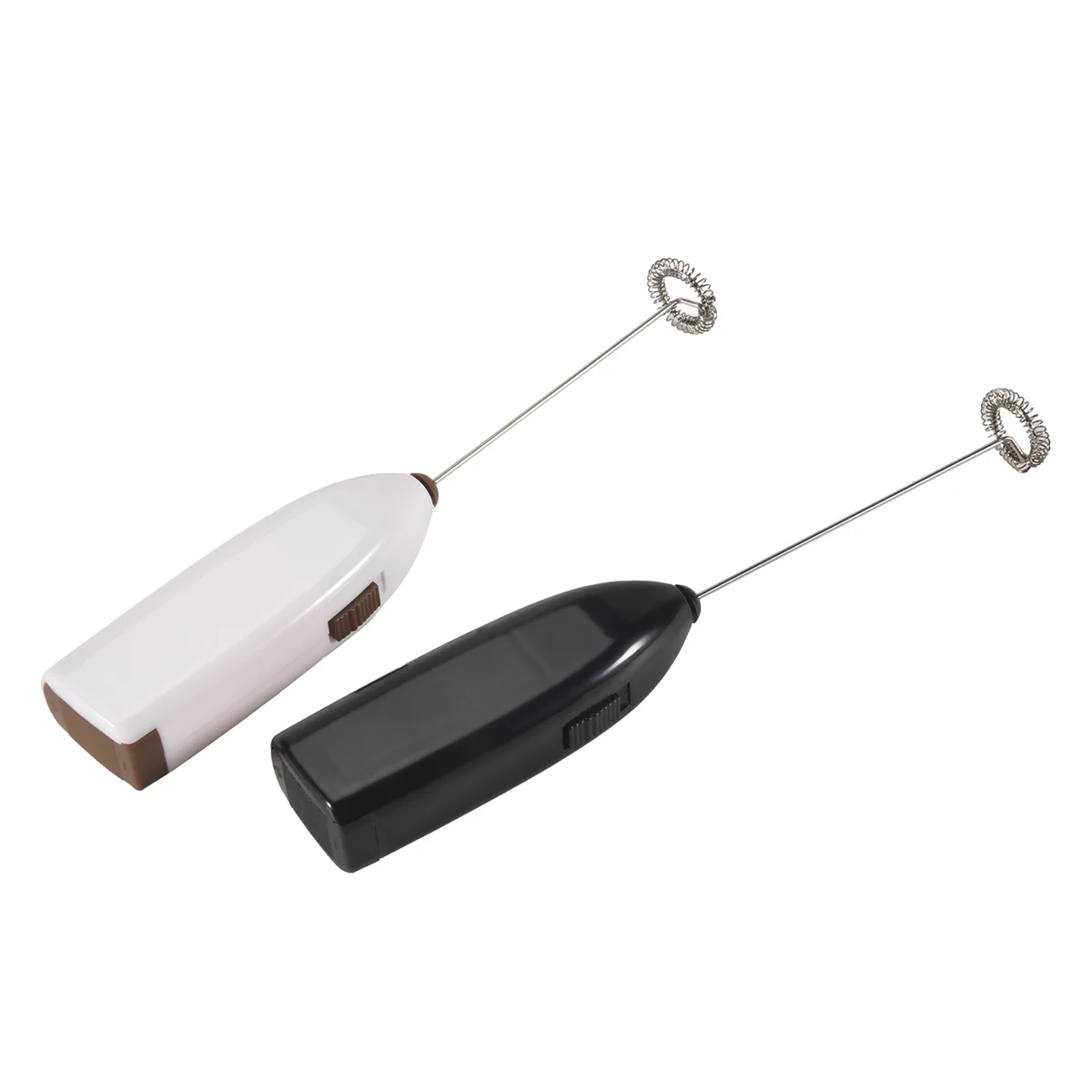 2 Pcs Handheld Milk Frother Mini Electric Drink Mixer with Stainless Steel Whisk for Drink,Hot Chocolate,Coffee,MilkN02R