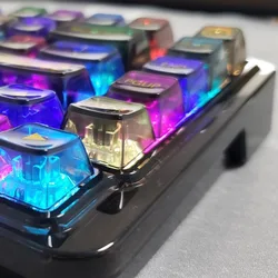 Alice Keycaps 159 Keys Crystal Transparent Keycaps Game Keycap For MX Switch Mechanical Gaming Keyboard MDA Profile for GK61