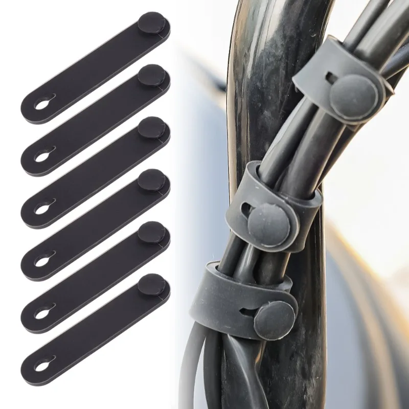 1/20Pcs Motorcycle Rubber Frame Securing Cable Wiring Harness Power Cord Tie Clutch Line Brake Ties Elastic Fix Accessories view 2