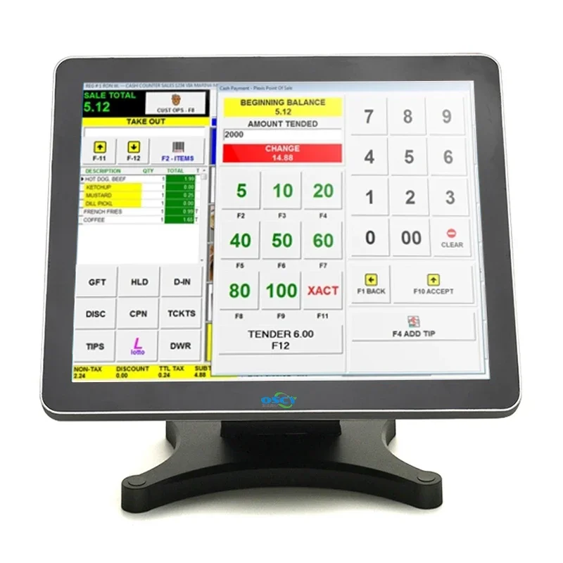 

Force Measuring Instrument15 Inch Touch Screen Monitor Cashier Machine Window7 Window10 Pos System All In One