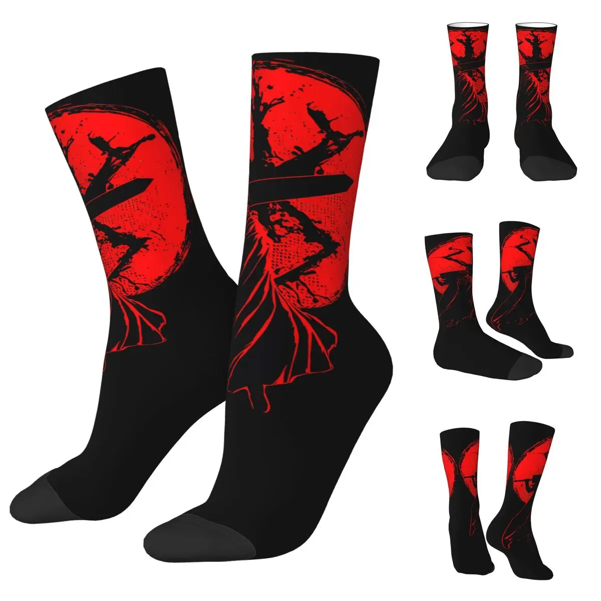 

Manga Berserk Guts Unisex cosy Unisex Socks,Anime Cycling Happy 3D printing Socks,Street Style Crazy Sock