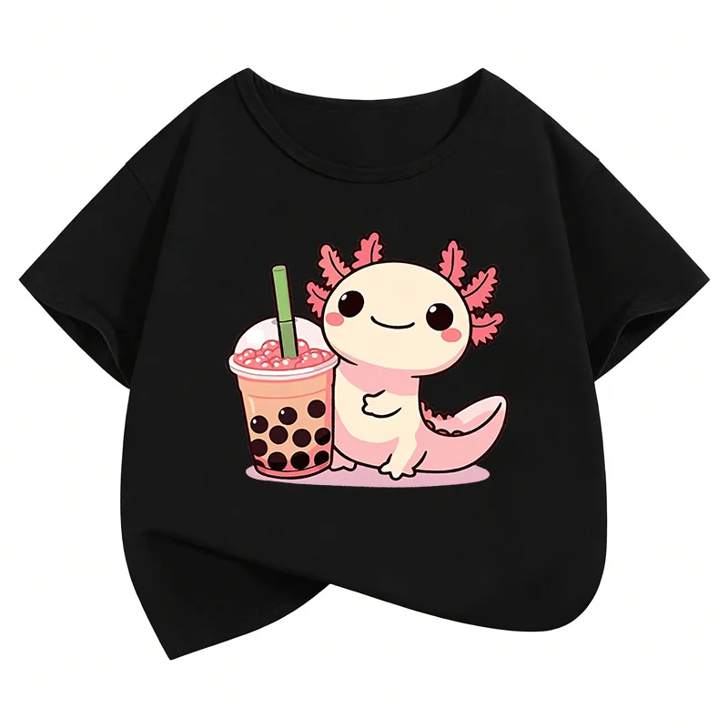 Y2k Animal Graphic Kids Tshirts Summer Short Sleeve Tees Cartoon Boys Girls Clothes Kawaii Tops Y2K Children T-shirt