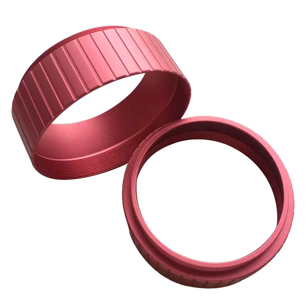 Custom CNC Machining of Aluminum, Titanium, and Stainless Steel Alloys Aluminum Alloy Turning with Red Electrolytic Plating and