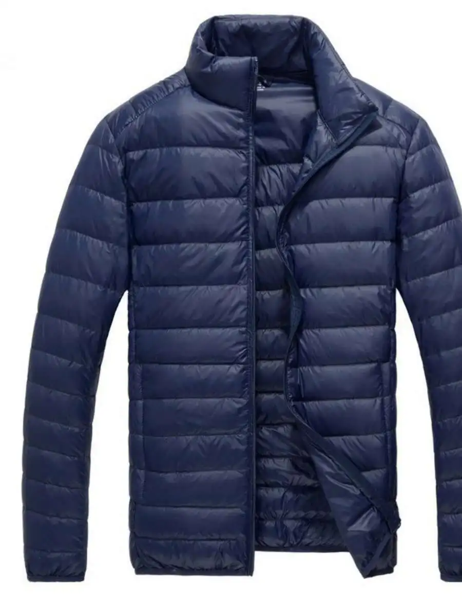 

New Men's down Jaet Lightweight Stand Collar Non- edding Loose Fit Winter Coat for Young Men Daily Wear