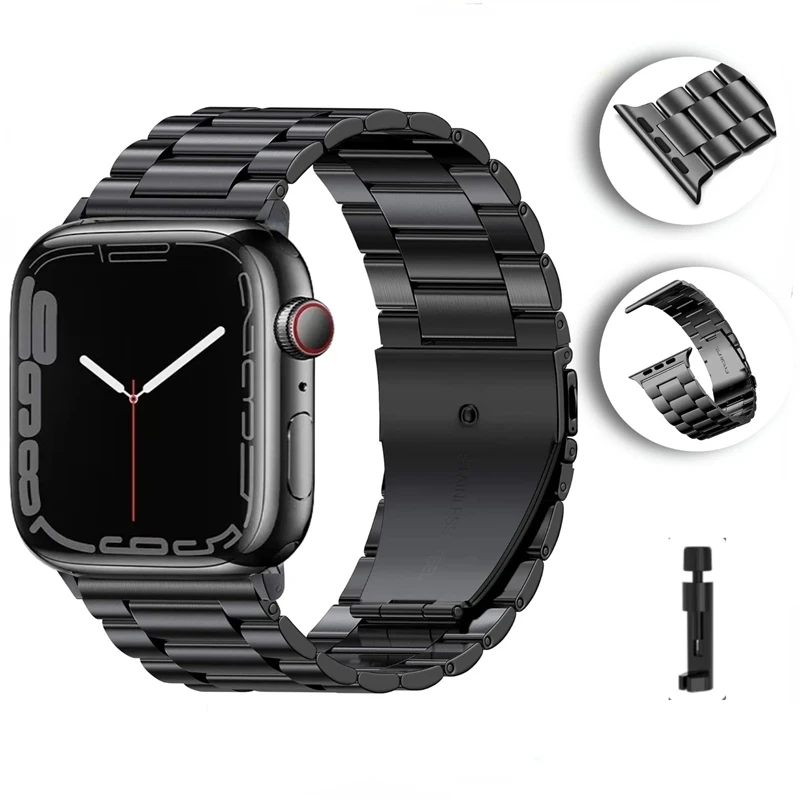 

Metal strap For Apple watch 49mm 45mm 41mm 44mm 42mm 40mm 38mm stainless steel wristband For iwatch Ultra 8 76 5 4 3 2 1 SE band