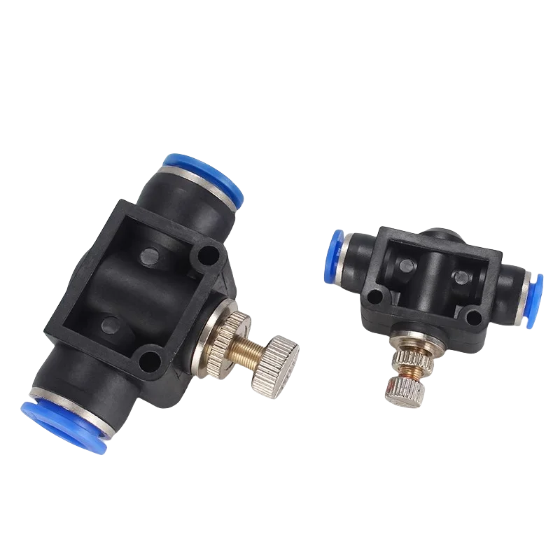 HVFF SA Air Manual Valve 4mm 6mm 8mm 10mm 12mm Pneumatic Push In Quick Joint To Turn Switch Manual Current-limiting Valve