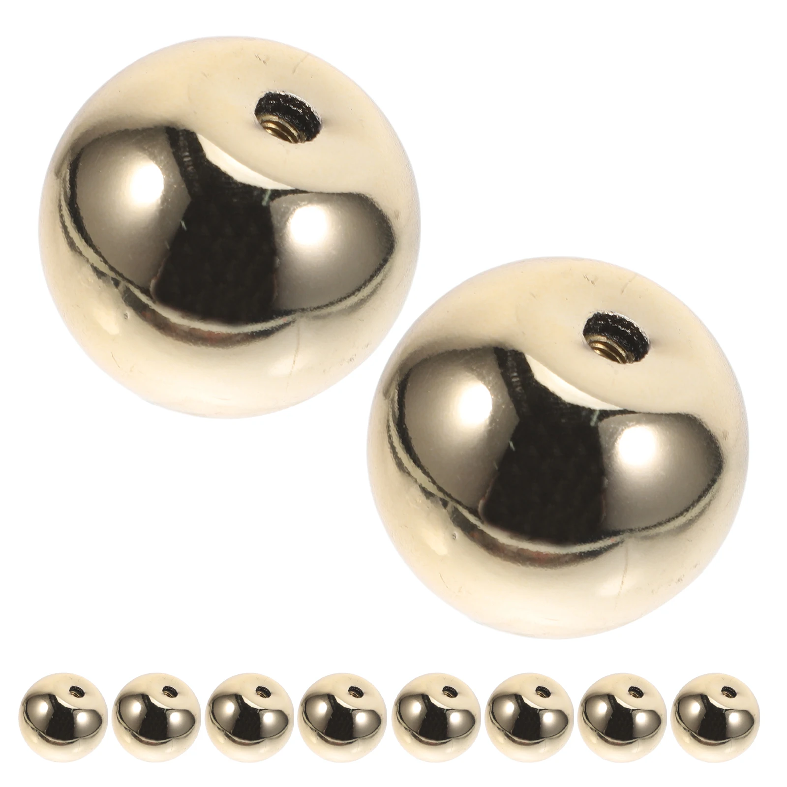 

10 Pcs Golden Ball Drawer Handles Cabinet Pulls 30mm Furniture Knobs Decorative Hardware For Wardrobe Closet Doors