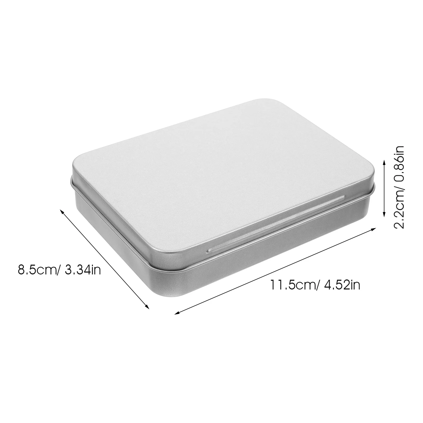 Sturdy Rectangular Metal Tin Box with Lid Reliable Tinplate Container for Small Items Crafts Travel Essentials Smooth Easy Clean
