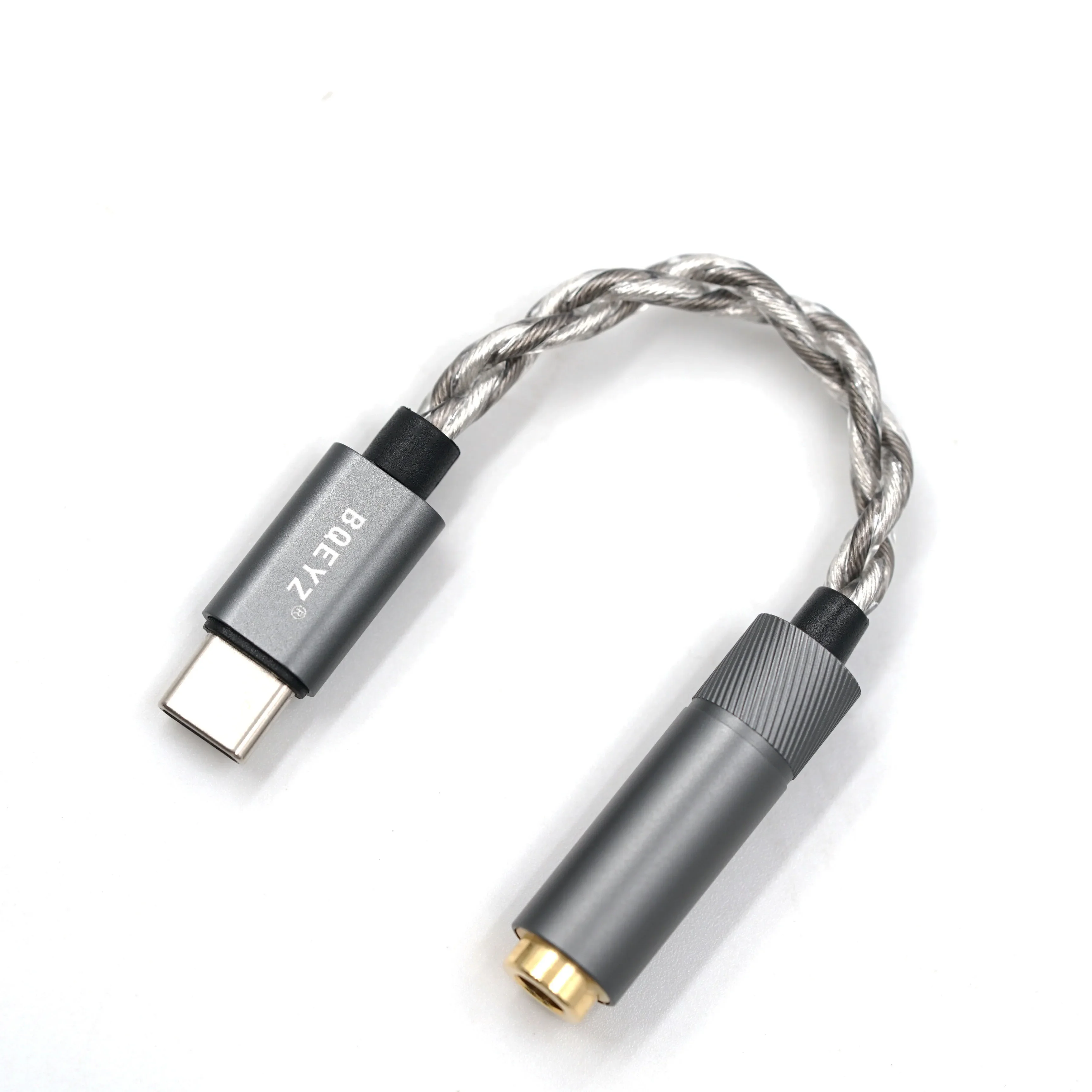 BQEYZ LIN Type C naar 3,5/4,4 mm HiFi-hoofdtelefoonadapter 32bit 384KHz CX31993 Dongle Oortelefoonversterker DAC Compatibel met Type C-poorten