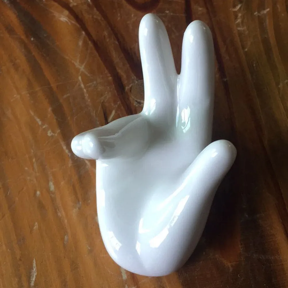 Ocarina Holder 3 Piece Ceramic Hand Shaped Stand for 6 Hole 12 Hole Flutes Music Room Display Decor