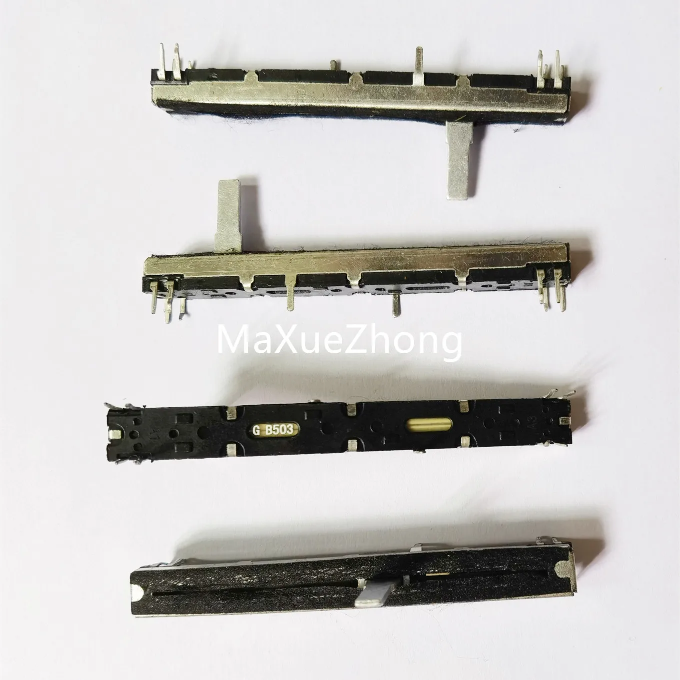 Original novo 100% fader potenciômetro duplo combinados ativos de preto 75mm a20k b20k a50k b50k a100k b100k sc6082gh (interruptor)