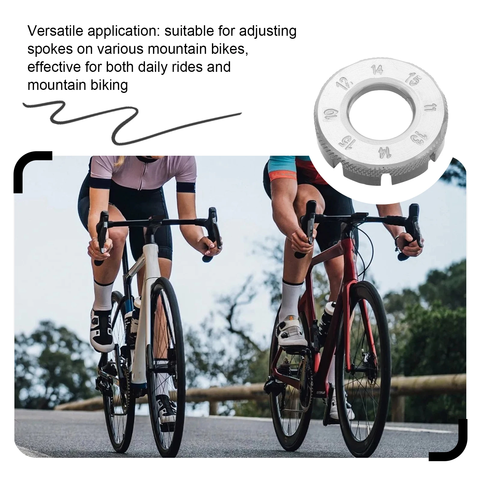 

Universal Bike Spoke Tension Tool for Precise Wheel Truing Ergonomic Handle for Comfortable Adjustment Fits Most Bicycle Types