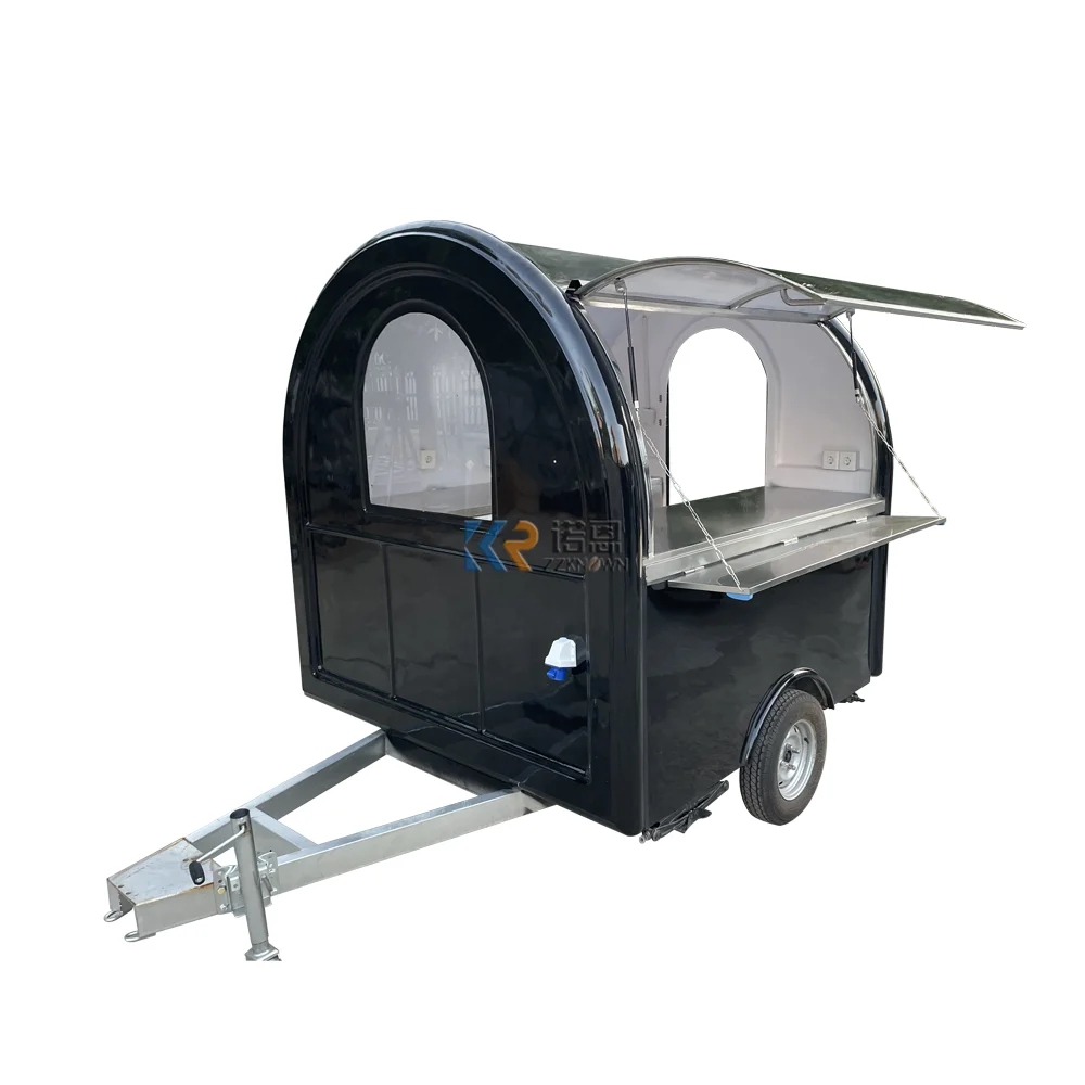 Customize Fast Food Trailer Mobile Street Snack Coffee Kiosk Fully Catering Equipment Food Truck Carts For Sale