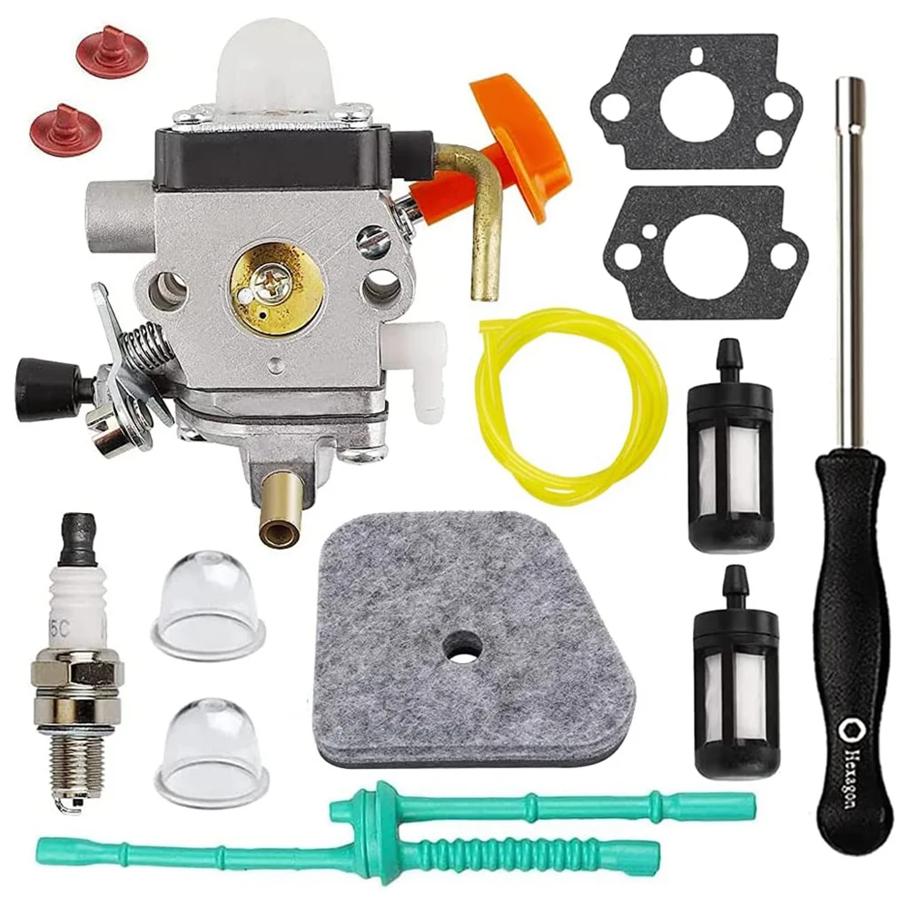 

Carburetor Kit for STIHL FS90 FS110 HT101 FS130 FS100 = KM110R KM130 HL100 HT100 FS130R FS87 FS100R HL90 Carb Trimmer