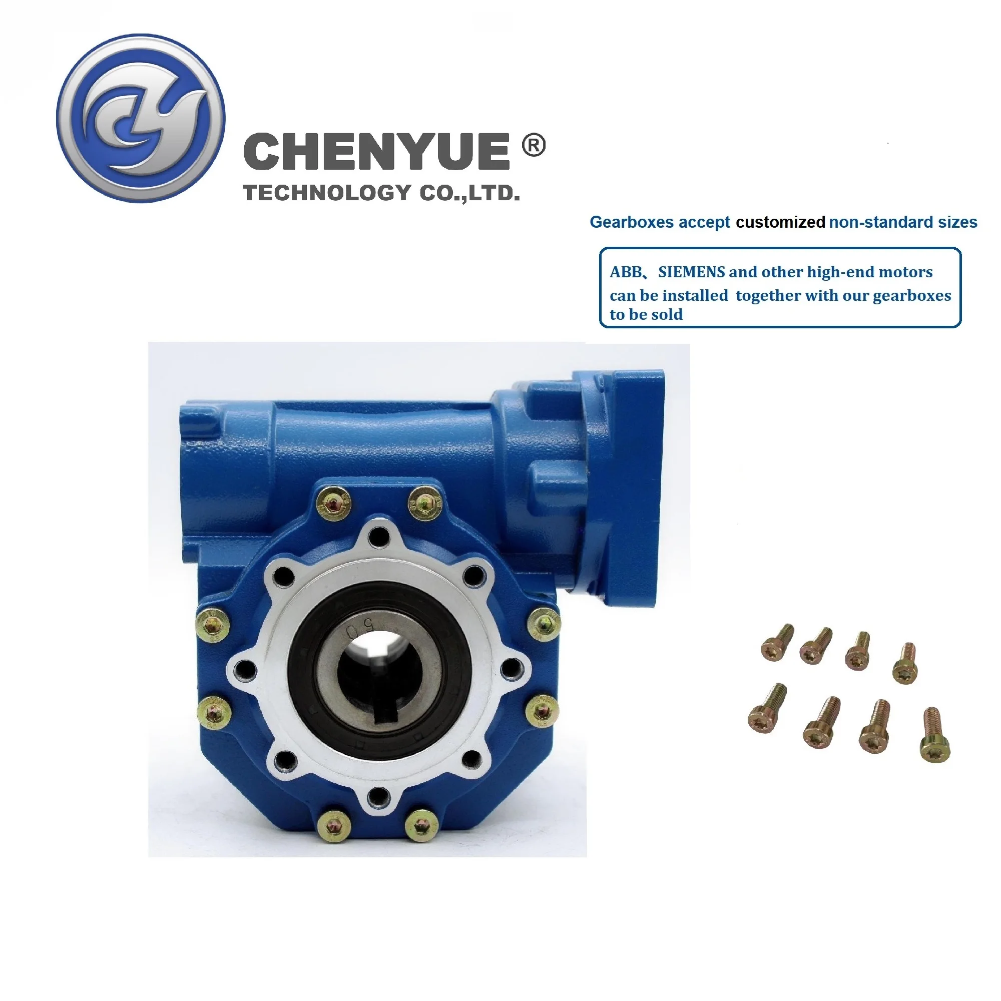 Imagem -03 - Chenyue Cnc Worm Gearbox Reducer High Torque Maintenance Cyvf 063 Input 14 19 22 24 mm Output 25 mm Ratio 5:1 100:1