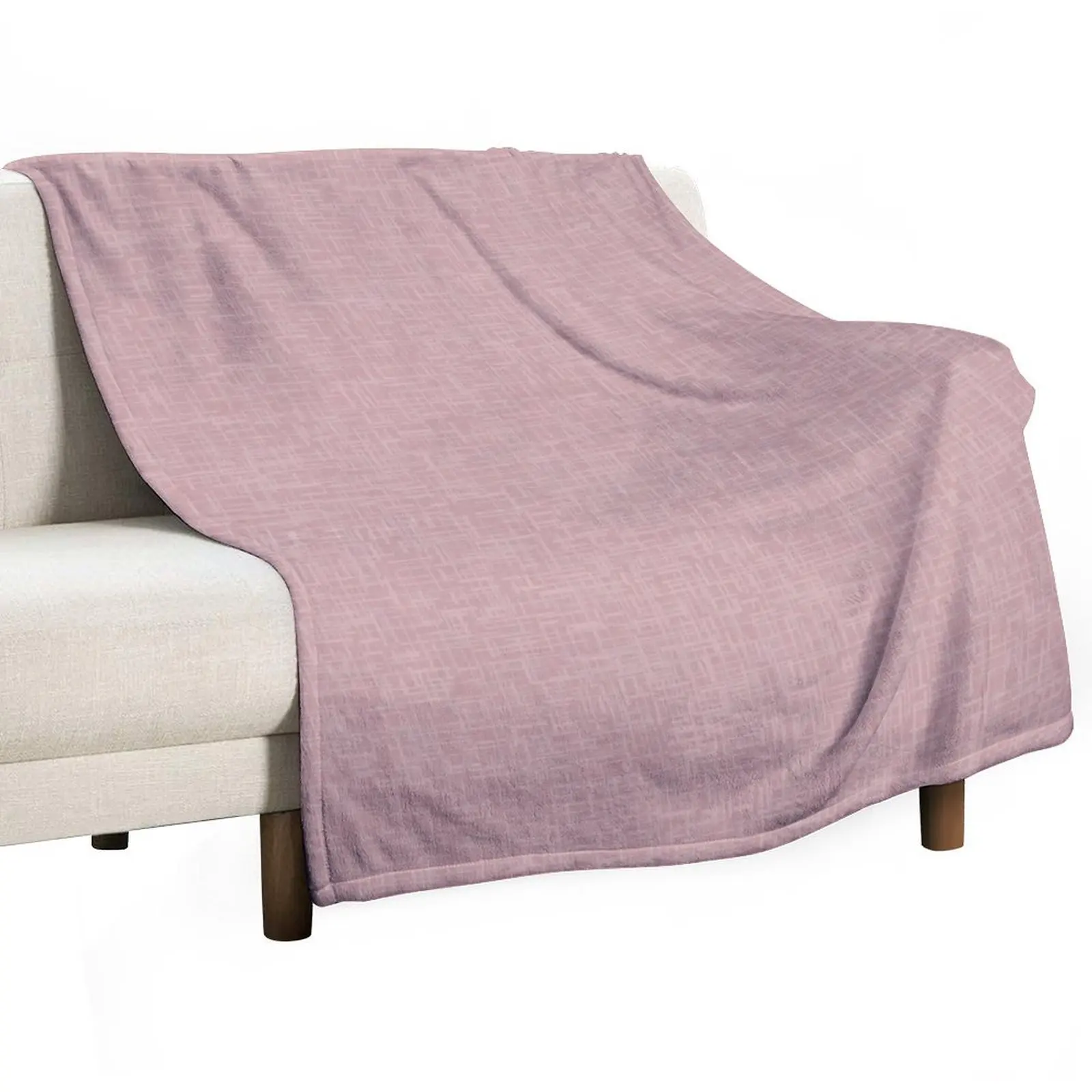 Modern Vine Simple Coordinate: Textured Rose Mauve Weave Throw Blanket Heavy Beautifuls Bed linens Blankets