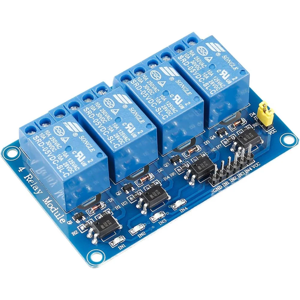 وحدة مرحل 4 قنوات 5 فولت مع Optocoupler، متوافقة مع Arduino R3، AVR، STM32، PIC، ARM