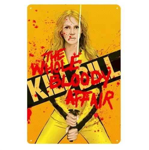Kill Bill Uma Thurman Quentin Tarantino Movie Metal Poster Tin Sign 20x30cm  -Aluminum
