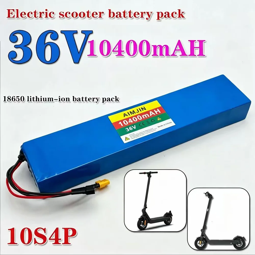 

36V 10400mAh Electric Scooter Lithium Battery 18650 10S4P battery pack 36V for 750W-1000W Electric Scooter Battery with BMS
