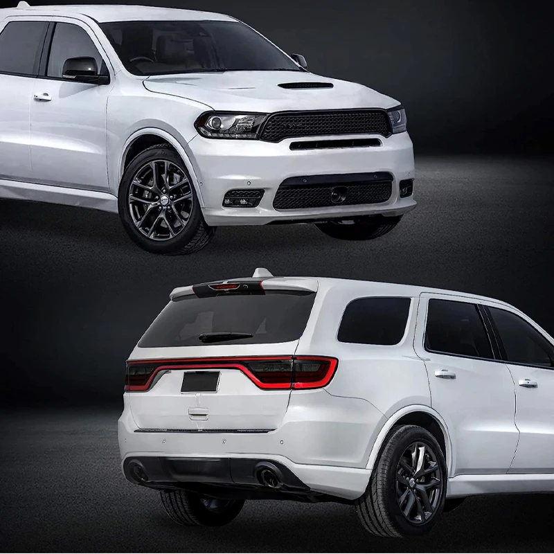 Dla 2014-2021 Dodge Durango Blackout Headlight Eyelid Vinyl Tint Film Pre-Cut Cover Headlight Brow Hood Smoke Sticker Kompatybilny