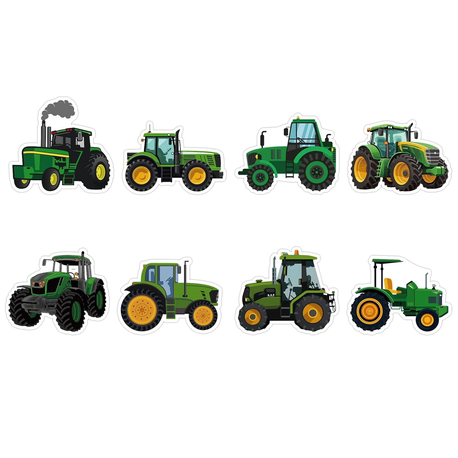50-500pcs 1inch Tractor Shaped Sticker Decoration Gift Box Sticker Label Stationery Decals for Gift Wrapping Scrapbook DIY Craft