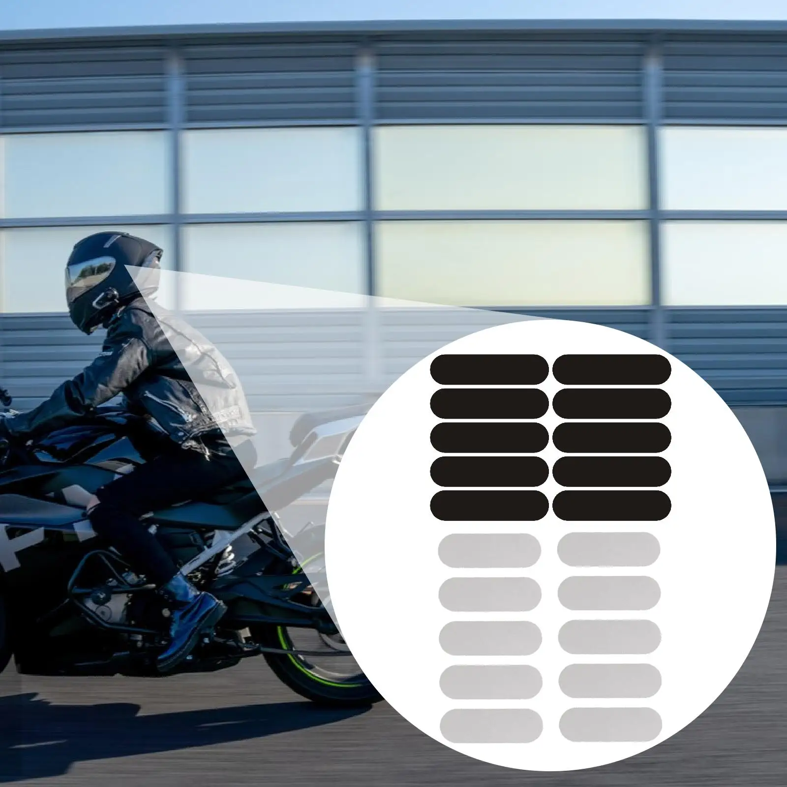 

10 Pieces Reflective Stickers High Visibility Easy to Apply Weatherproof Decals for Bicycle Rain Gear Outdoor Gear Cycling Shoes