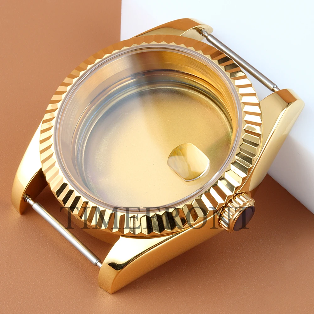 

Stainless Steel nh35 Watch Case 36mm 39mm Black/Gold Watch Accessory Fit Seiko NH35 NH36 Movement Sapphire Glass Gear Edge Case