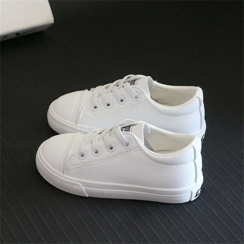 2024 New Children Shoes Leather White Girls Sneakers Breathable Boys Tennis Fashion Kids Sneakers EU 24-37