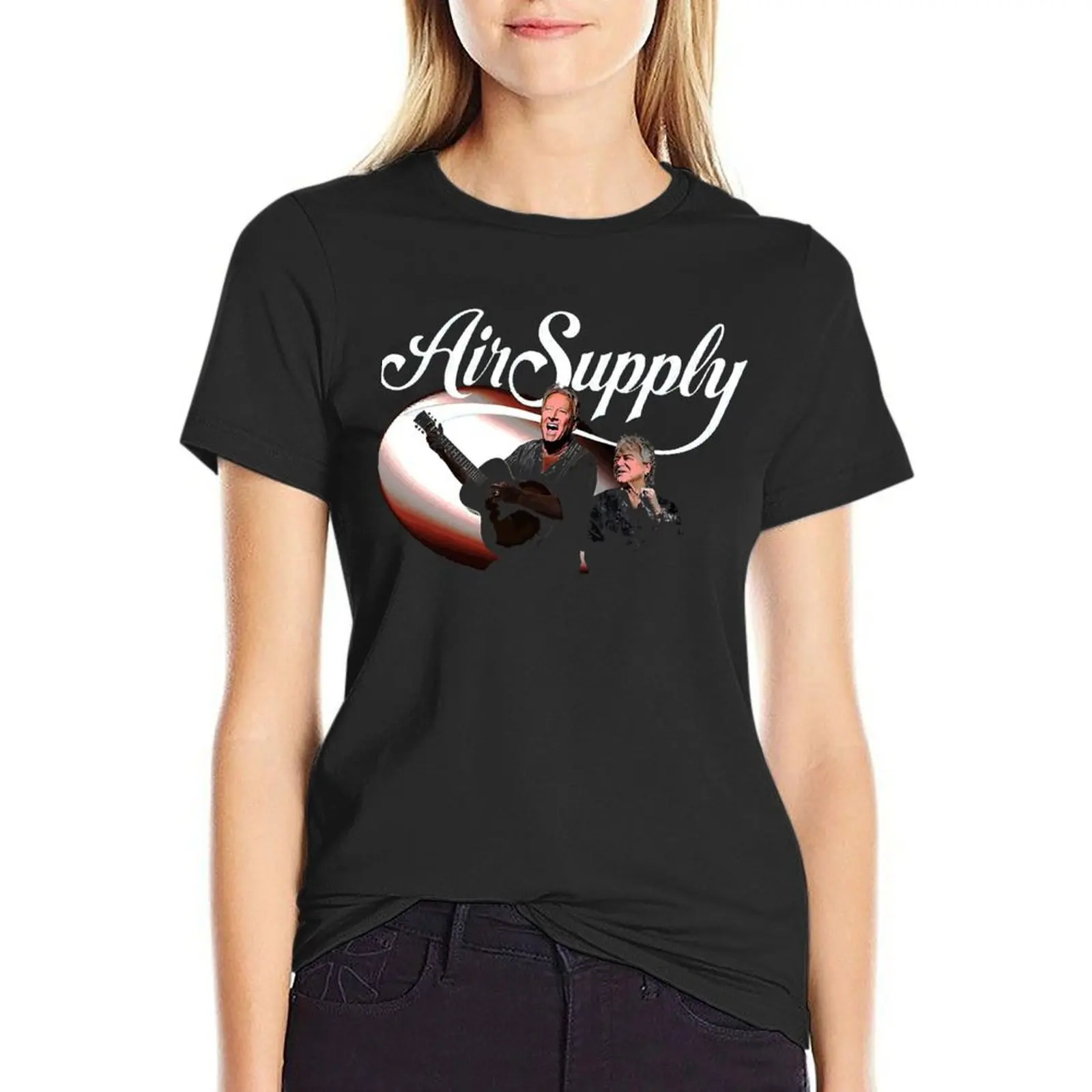 of air supply music band air supply music band T-Shirt plus size tops sweat summer clothes t shirts for Women