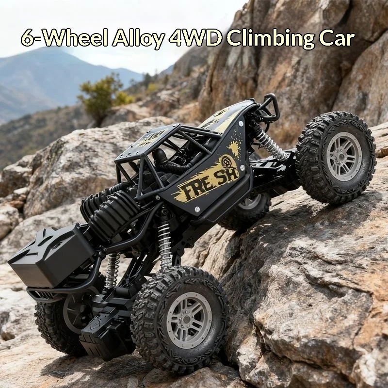 Alloy Remote Control Off Road Vehicle High Speed Four Wheel Drive Climbing Charging Dynamic Remote Control Car Children And Boys