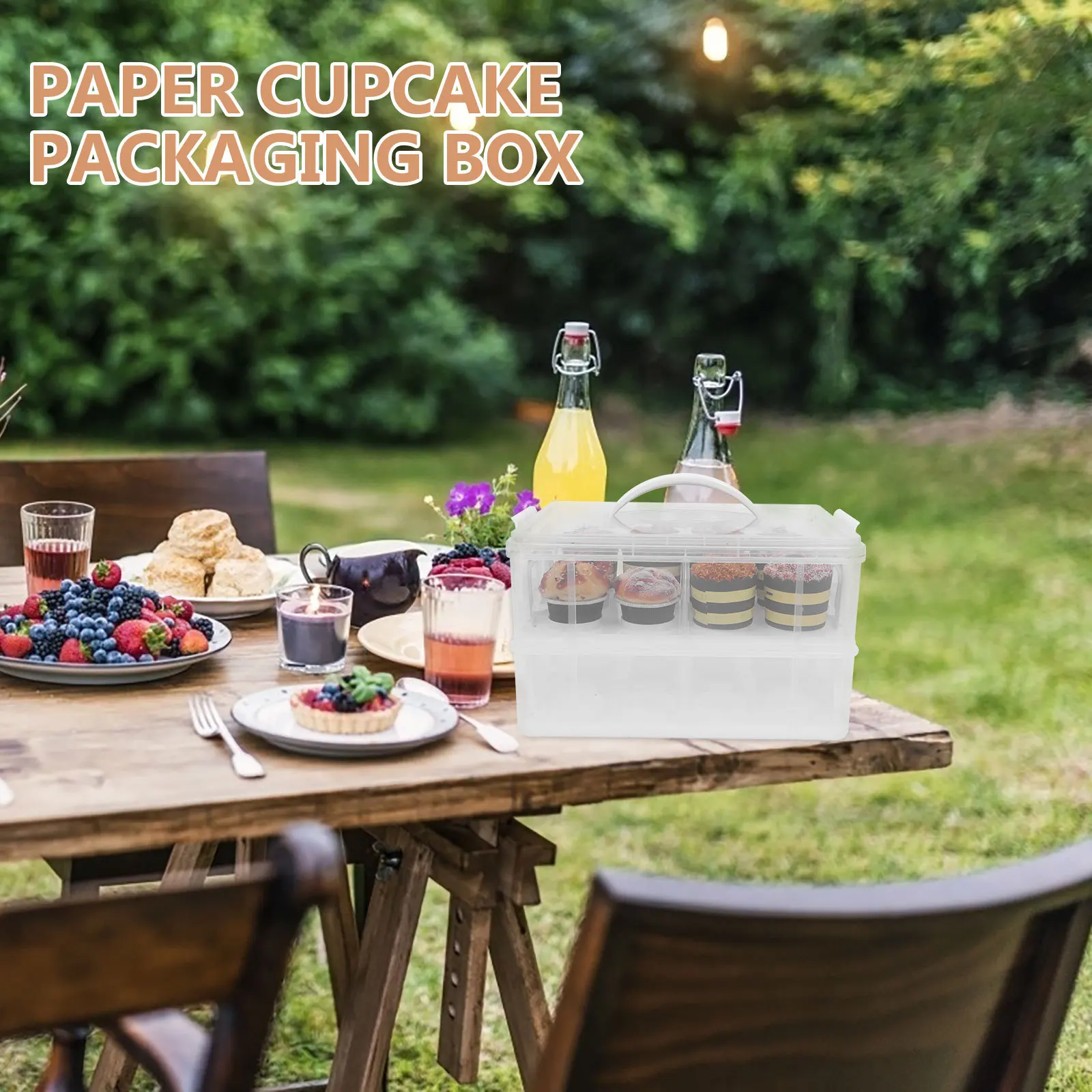 

Cake Box Clear Reusable Baking Packing Box Birthday Party Dessert Carrier Cake Storage Container Handheld Case