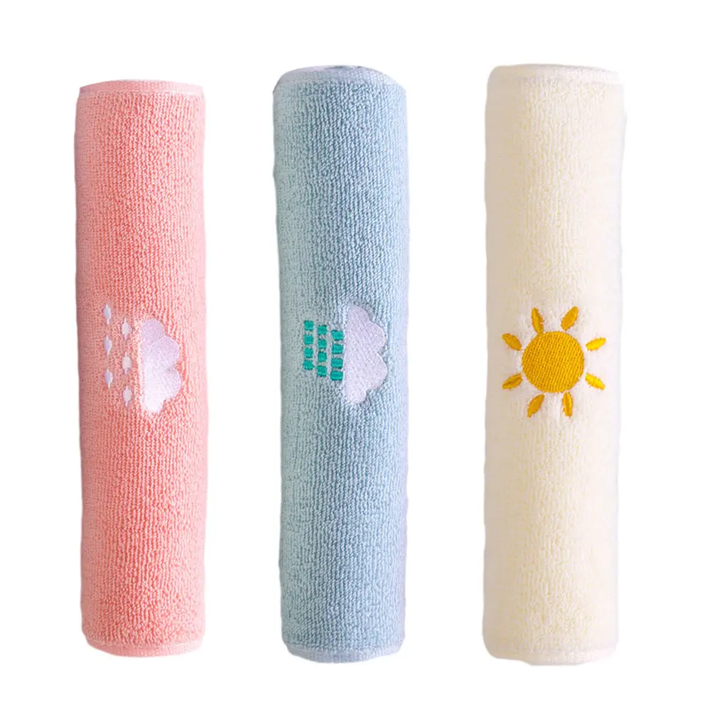 

3pcs Bathing Towels Pure Cotton Washable Small Water Absorption Towels For Sensitive Skin Face Washing Reusable