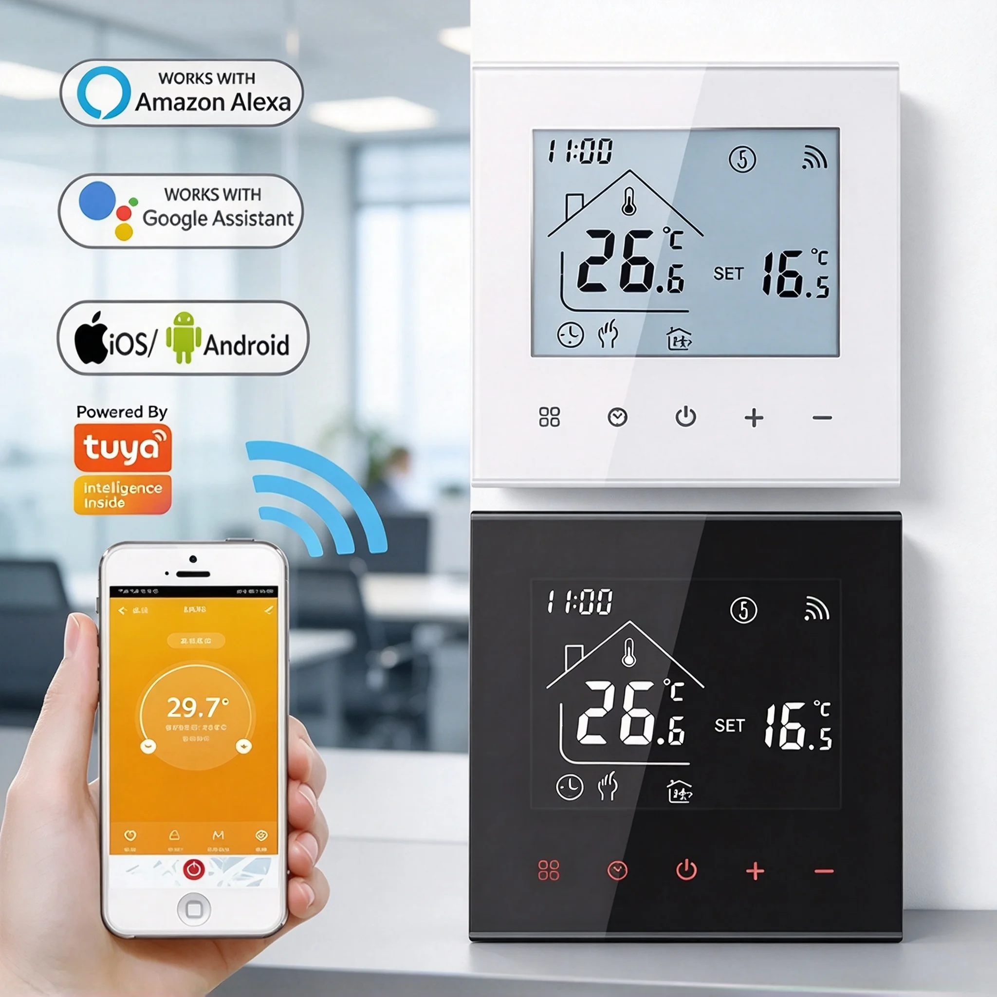 HEAT M4A Warm Floor Thermostat Tuya WiFi/No WiFi 3A 16A Electric/Gas Boiler/Water Heating Temperature Controller 1PC