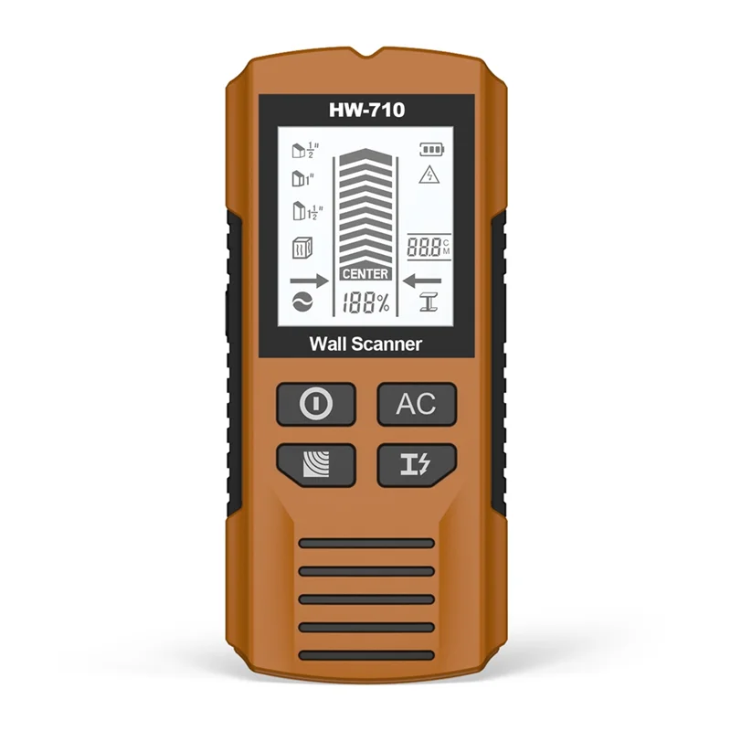ABKN-เครื่องตรวจจับโลหะติดผนังความลึก Wall STUD Finder โลหะไม้ Studs แรงดันไฟฟ้า AC Live Wire Detect Wall Scanner ไฟฟ้ากล่อง Finder