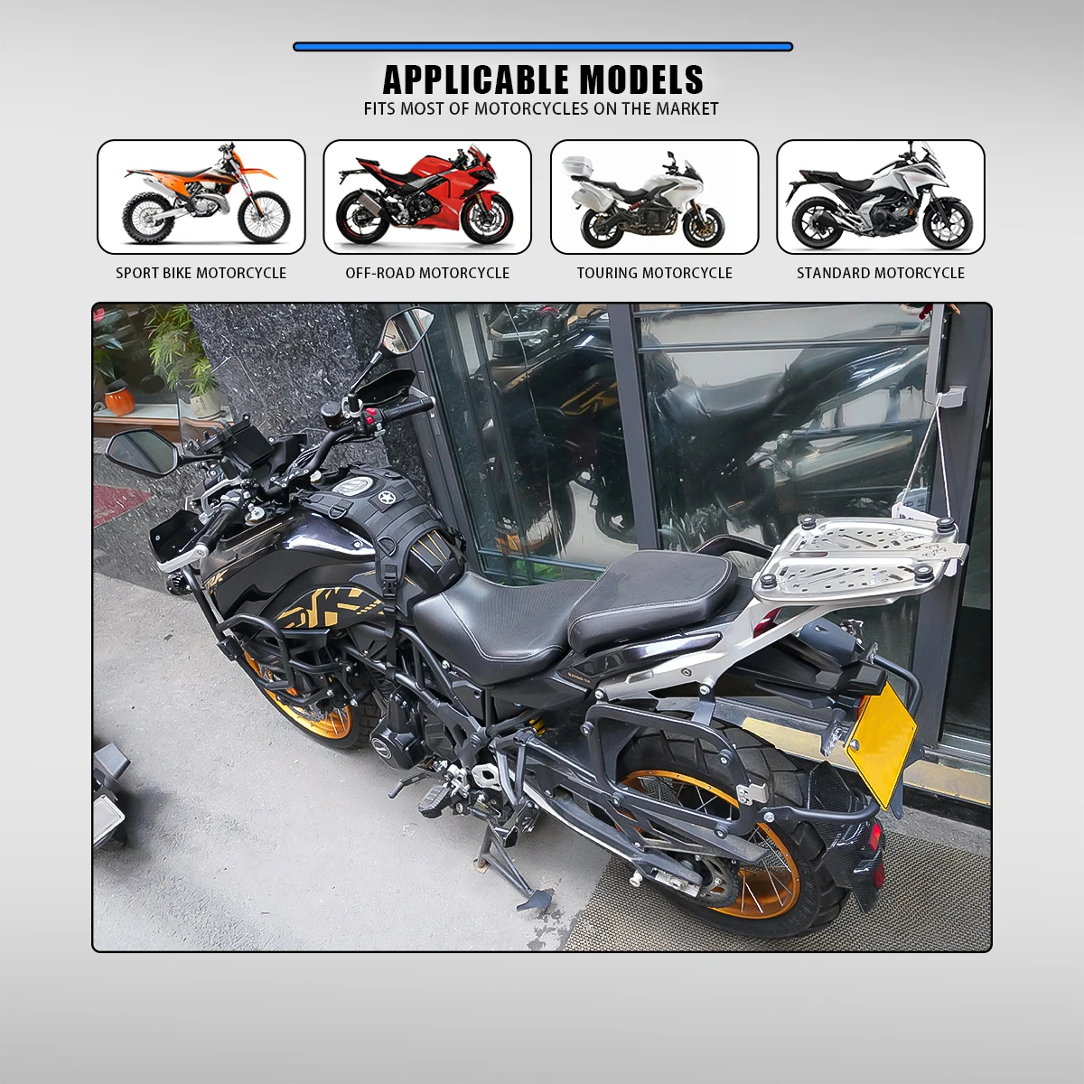 Motortanktas/bumpertas Universele zadeltas Montagebasisontwerp voor het bevestigen van verschillende tassen